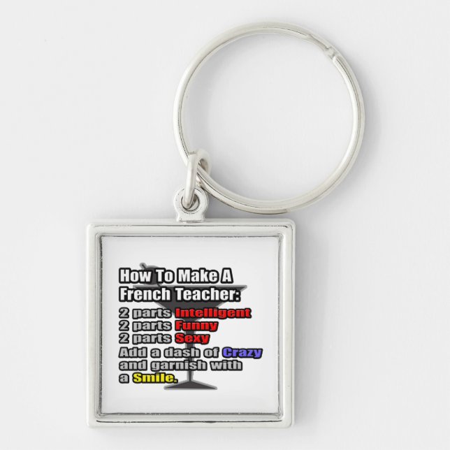 How To Make a French Teacher Key Ring (Front)