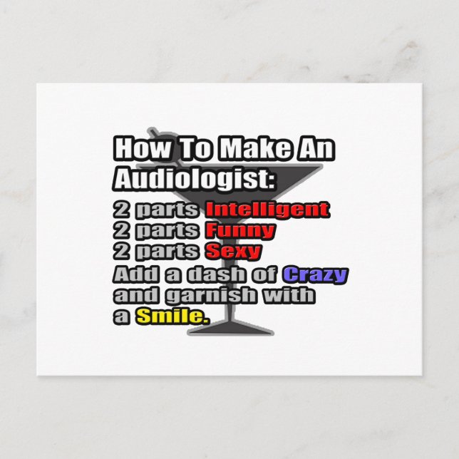 How To Make an Audiologist Postcard (Front)