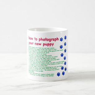 How to photograph your new puppy coffee mug