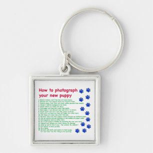 How to photograph your new puppy key ring