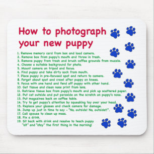 How to photograph your new puppy mouse mat
