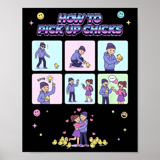 How To Pick Up Chicks Funny Chicken _1  Poster (Front)