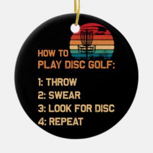 How To Play Disc Golf Disc Golf Golfing Player Ceramic Tree Decoration