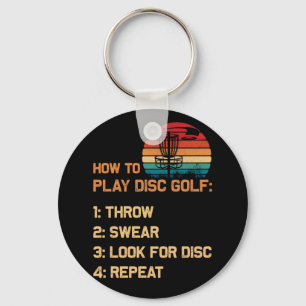 How To Play Disc Golf Disc Golf Golfing Player Key Ring