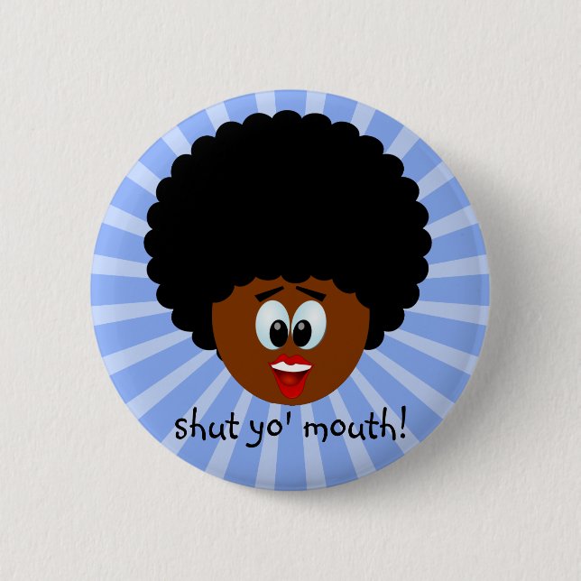 How to politely suggest that someone stop talking 6 cm round badge (Front)