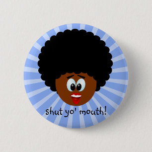 How to politely suggest that someone stop talking 6 cm round badge