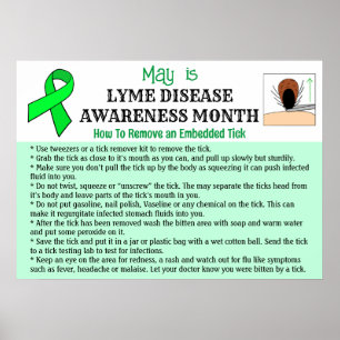 How to remove a Tick Educational Poster