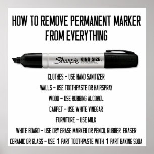 How to Remove Permanent Marker From Everything  Poster