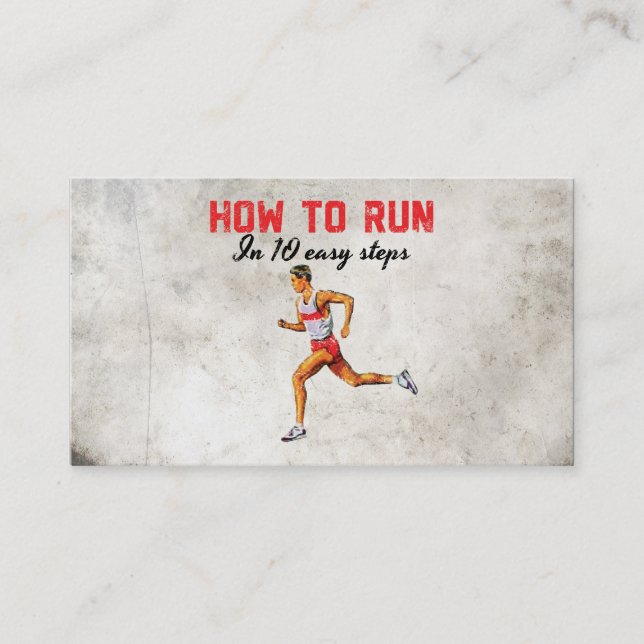 How To Run Business Card (Front)