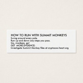 HOW TO RUN WITH SUMMIT MONKEYS
