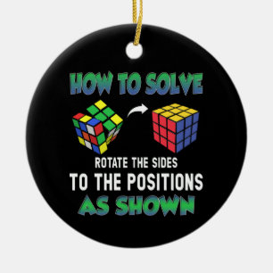 How To Solve Puzzle Cube Cubing Ceramic Tree Decoration