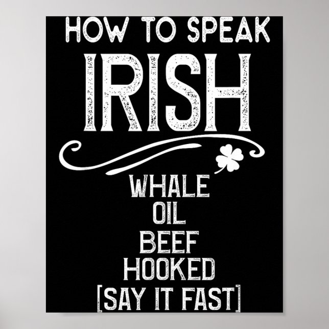 How To Speak Irish Whale Oil Beef Hooked  Poster (Front)