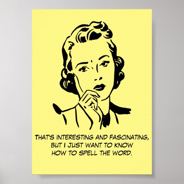 How to Spell the Word Court Reporting Quote Poster (Front)