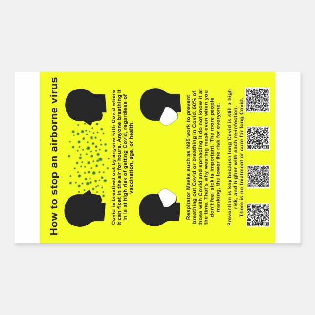 How to sptop and airborne virus paper stickers (Front)