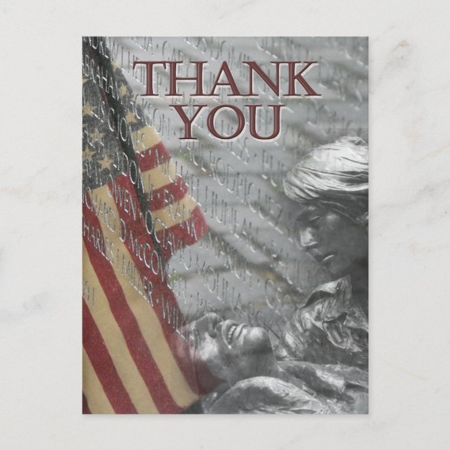 How to Thank Military Veterans Postcard (Front)