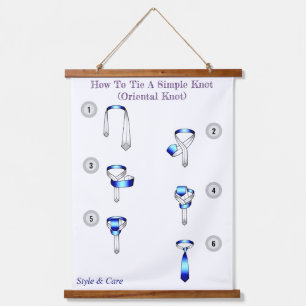 How To Tie A Simple Knot Wood Topped Wall Tapestry