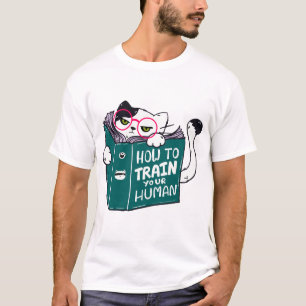 How To Train Your Human Funny Cat with Sunglasses T-Shirt