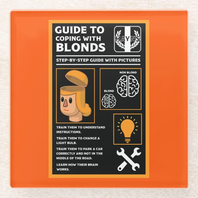 How To Understand Blonds Glass Coaster (Front)