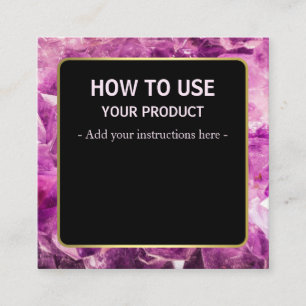 How To Use Amethyst Crystal Instruction Cards