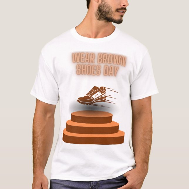 how to wear brown leather shoes T-Shirt (Front)