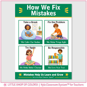 How We Fix Mistakes Classroom Anchor Chart