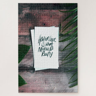 How We Live Motivational Saying Inspirational Jigsaw Puzzle