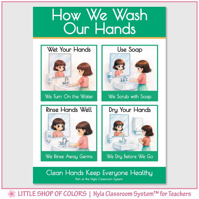 How We Wash Our Hands Classroom Anchor Chart (Creator Uploaded)