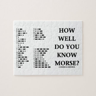 How Well Do You Know Morse? (Intl Morse Code) Jigsaw Puzzle