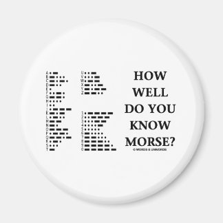 How Well Do You Know Morse? (Intl Morse Code) Magnet