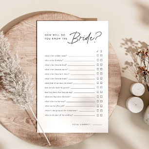 How Well Do You Know The Bride Bridal Shower Game