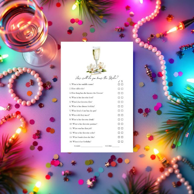 How Well Do You Know the Bride? Bridal Shower Game (How Well Do You Know the Bride? Bridal Shower Game)