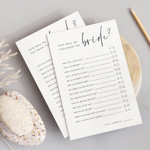 How Well Do You Know The Bride Bridal Shower Game