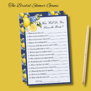 How Well Do You Know the Bride Bridal Shower Games