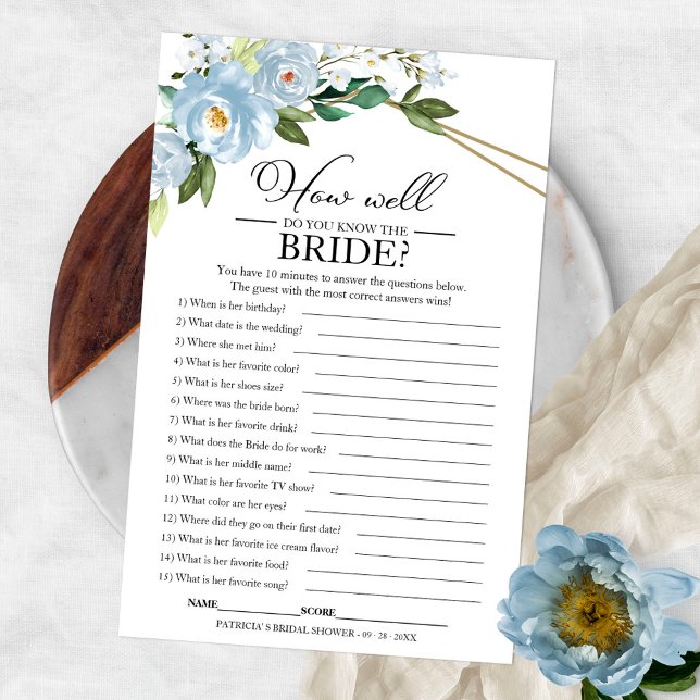 How Well Do You Know The Bride Floral Geometric Flyer (Creator Uploaded)