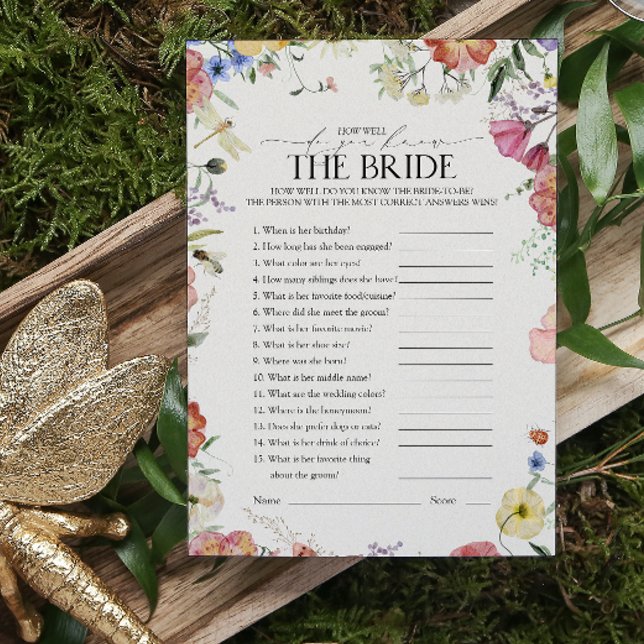 How Well Do You Know the Bride Flowers Game (Bridal Shower Game!)