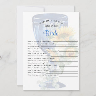 How Well Do You Know the Bride Shower Invitation