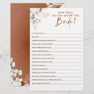 How Well Do You Know The Bride To Be Bridal Shower