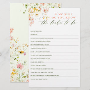 How Well Do You Know The Bride To Be Bridal Shower