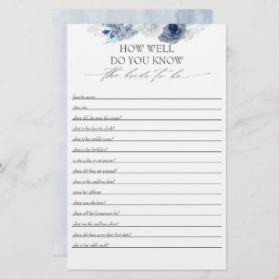 How Well Do You Know The Bride To Be Bridal Shower