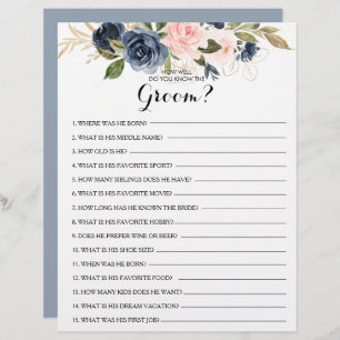 How Well Do You Know the Groom Bridal Shower Game