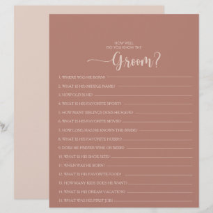 How Well Do You Know the Groom Bridal Shower Game