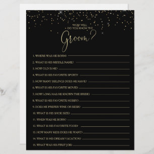 How Well Do You Know the Groom Bridal Shower Game