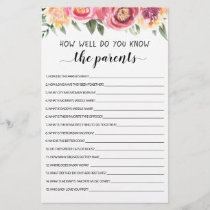 How well do you know the Parents party game