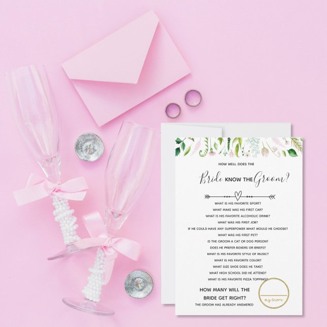 How well does bride know bridal baby shower game invitation (Creator Uploaded)