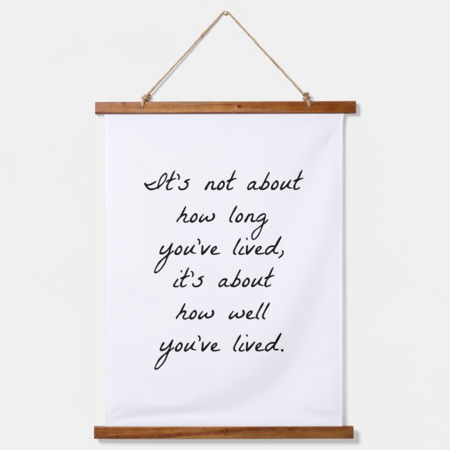 How Well You've Lived Wood Topped Wall Tapestry (Front)
