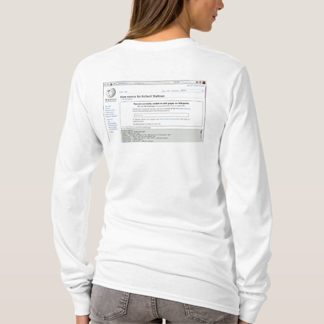 how wikipedia spies the users shirt (Back)