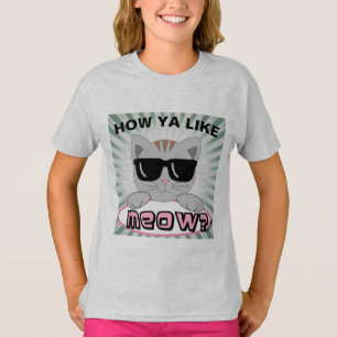 How Ya Like MEOW? Cat Face With Sunglasses T-Shirt