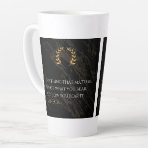 How You Bear It - Seneca Stoic Philosophy Quote Latte Mug