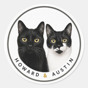 Howard & Austin Bonded Rescue Cat Brothers Sticker