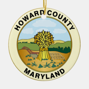 Howard County seal Ceramic Tree Decoration